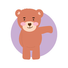 baby bear pose variant gesture. element stock design