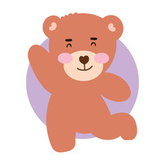 baby bear pose variant gesture. element stock design