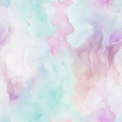 Ethereal Watercolor Pattern with Soft Pastel Splashes, Seamless Blending - AI generated digital art