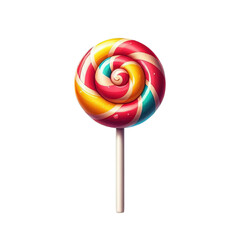Lollipop candy isolated on transparent background