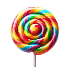 Lollipop candy isolated on transparent background