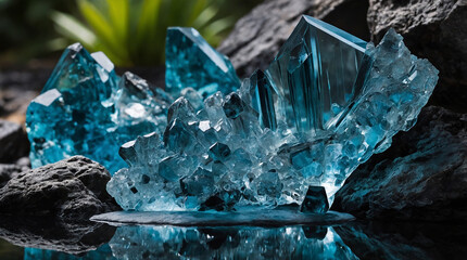 natural elements, particularly pure water, influence the formation and characteristics of glass