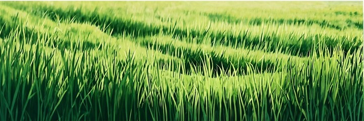Obraz premium Green grass field