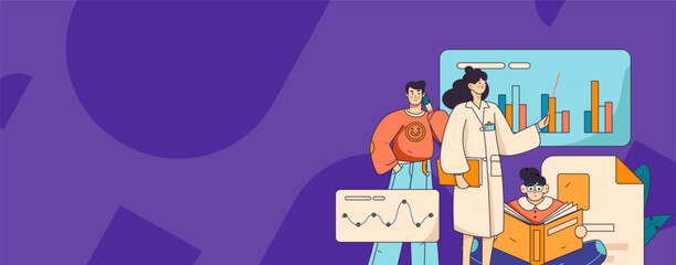 Doctor examines patient flat vector concept operation hand drawn illustration
