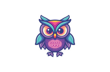 Obraz premium Owl logo design template vector illustration