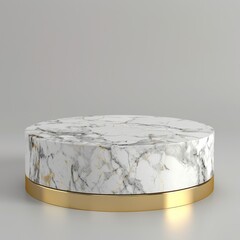 Marble table with luxurious golden edging