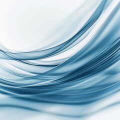 Fototapeta premium Abstract blue waves flow gracefully, intertwining with elegance