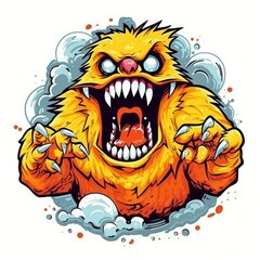 Art illustration monster angry Design t-shirt