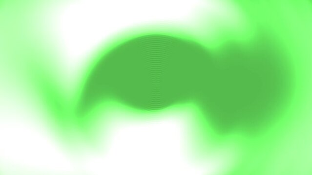 Bright glowing blob shapes in fast animation on a white background