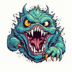 Obraz premium Art illustration monster angry Design t-shirt