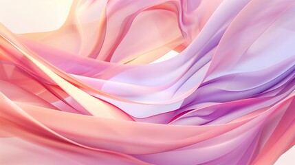 Obraz premium Vibrant Pink and Purple Waves - Wide-Angle 3D Image with High Saturation and High-Key Film for Enhanced Depth and Texture