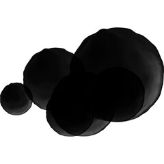 black speech blotch spot irregular form isolated on transparent background, random cube drops simple elements, organic amoeba blob shape in modern style fluid dynamic
