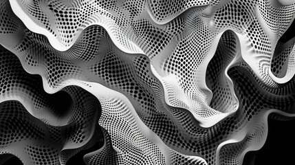3D Rendering Of A Parametric Surface With A Polka Dot Pattern.