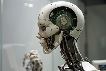 Fototapeta premium Cutting Edge Humanoid Robot Showcasing Advanced Technological Innovations