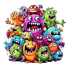 Obraz premium Art illustration doodle monster colorfull 
