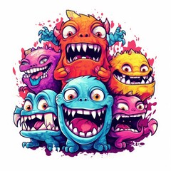Art illustration doodle monster colorfull 