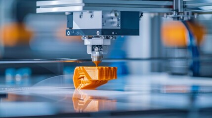 3D printer. 3d printing close up