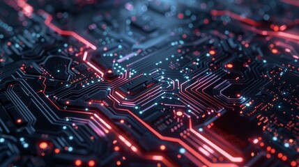 Obraz premium hi-tech gadget background close up 3D