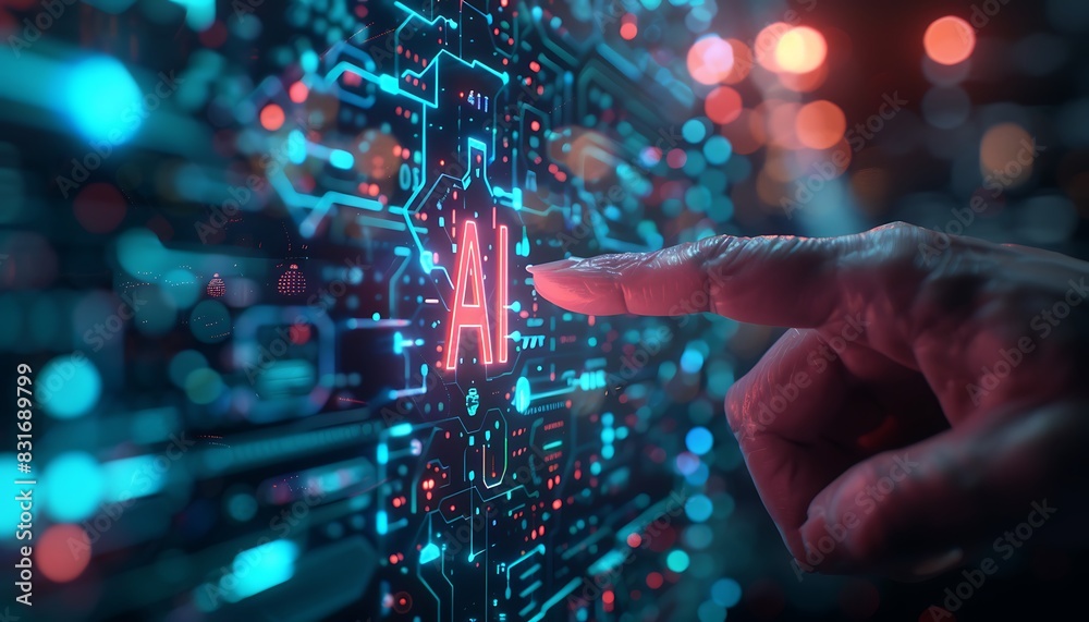 Aufkleber advanced digital interface displaying 
