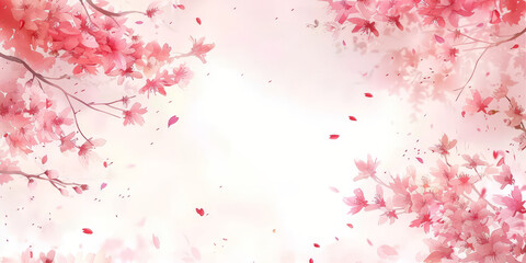 Delicate pink cherry blossoms on white background with soft lighting, capturing the beauty and elegance of springtime in a serene and artistic style

