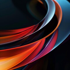 A dance of colors unfolds as glowing abstract shapes intertwine