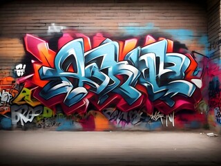 colored graffiti on the wall