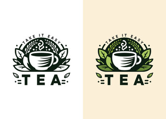 coffee cafe logo illustration design template