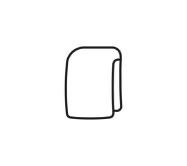 半分に畳んだタオルのイラスト