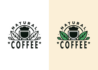 coffee cafe logo illustration design template
