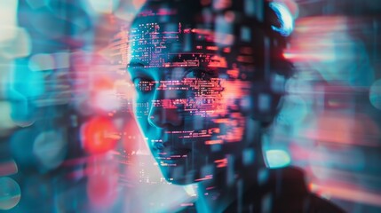 A digital face with distorted features representing the challenges and potential errors that can arise during the digital identity verification process.