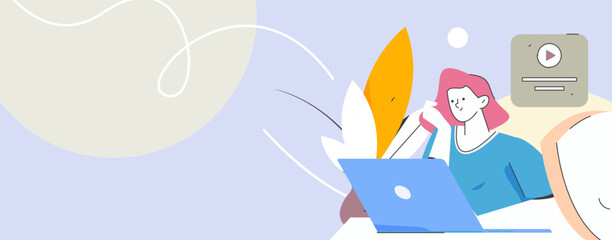 Business network security character flat vector concept operation hand drawn illustration
