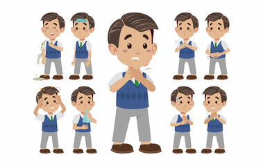 Sick people with different symptoms