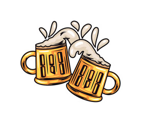 cold glasses of beer