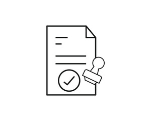 Valid document icon vector symbol design illustration