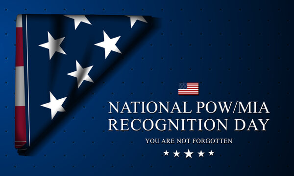 National POW MIA Recognition Day Background Vector Illustration