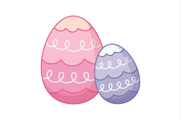 Fototapeta premium Easter Day Flat Sticker Design