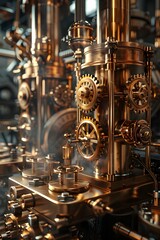 Captivating Clockwork Mechanisms of a Retrofuturistic Factory