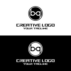 creative letter logo bq desain vektor