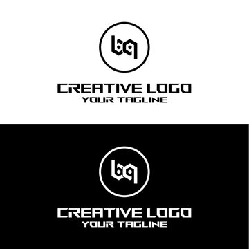 creative letter logo bq desain vektor