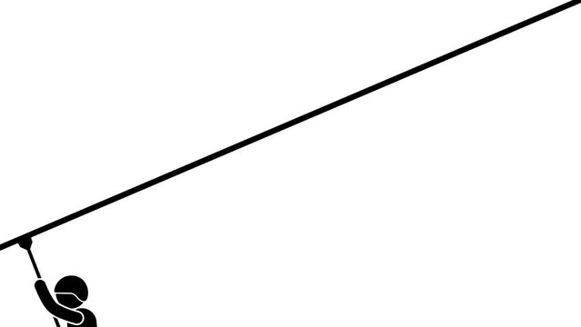 Extreme game of riding a flying fox