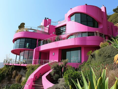 11 Big Beautiful Pink Houw - Generative AI