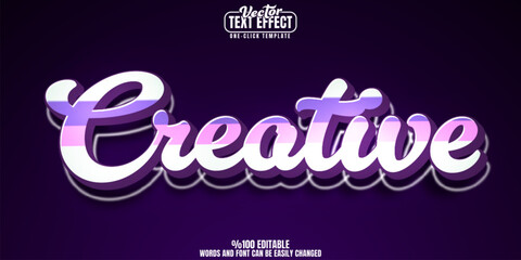 Creative editable text effect, customizable sale and banner 3D font style