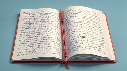 An open book with a red bookmark, inviting exploration of its pages