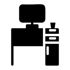 computer desk glyph style icon