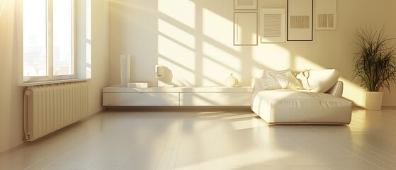 clean and modern living room on a contemporary home , very sleek and fresh