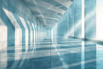 Empty hall of modern architectures 
