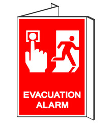 Evacuation Alarm Symbol Sign ,Vector Illustration, Isolate On White Background Label .EPS10