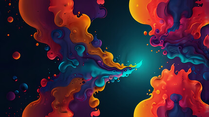 Obraz premium Abstract background with fluid lava lamp effects