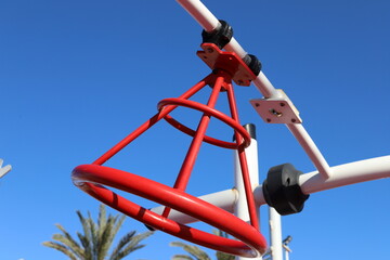 Device for playing sports in a city park on the Mediterranean coast