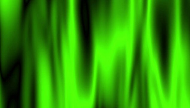 Smooth Green Blank Wave And Fabric Flag Texture Animated Green Background. Green Wavy Reflection Surface Macro. Trendy Colorful Fluid Abstraction Flow. Beautiful Gradient Texture Art